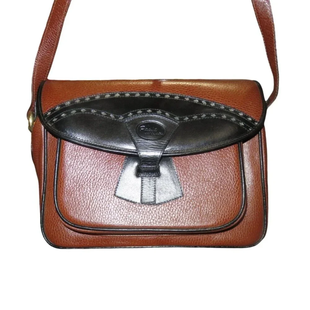 Paola MARROQUINERA Columbian All Weather Pebbled Leather Messenger Hard Satchel